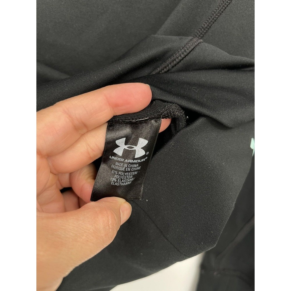 Under Armour Small Quarter Zip Pullover Womens Black Excellent Thumbhole Fitted‎ - Picture 6 of 9